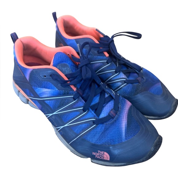 The North Face Women's 8.5 Litewave Ampere Trainers Running Shoes Gym Trail Blue - Picture 2 of 6